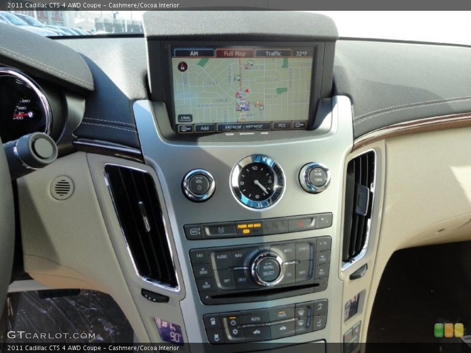 Cashmere/Cocoa Interior Controls for the 2011 Cadillac CTS 4 AWD Coupe #41231151