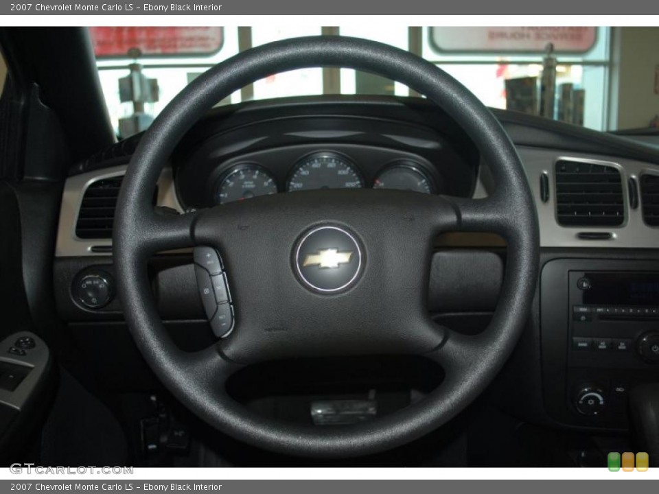 Ebony Black Interior Steering Wheel for the 2007 Chevrolet Monte Carlo LS #41241660