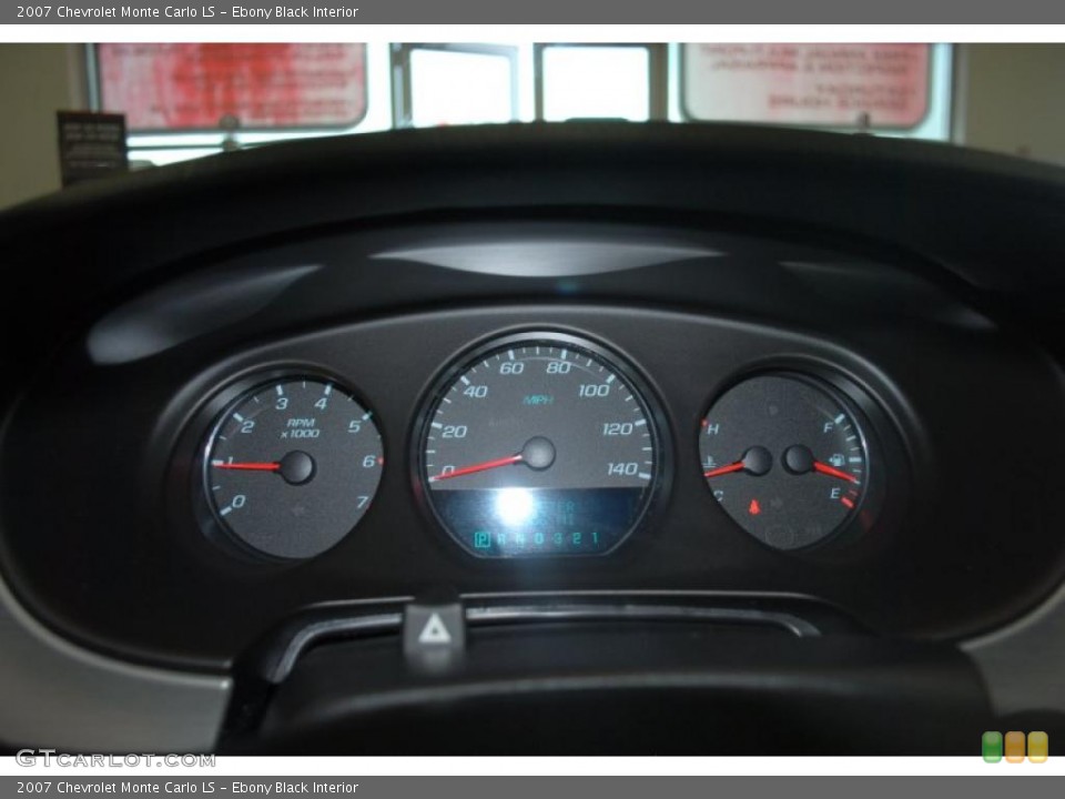 Ebony Black Interior Gauges for the 2007 Chevrolet Monte Carlo LS #41241692