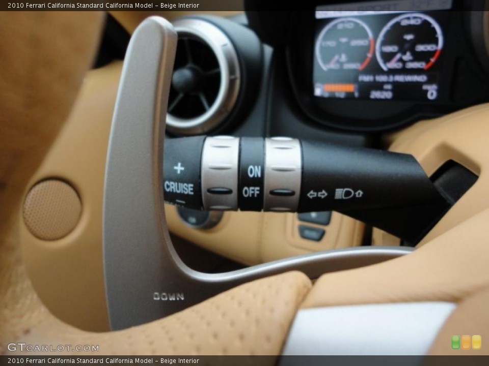 Beige Interior Controls for the 2010 Ferrari California  #41245225