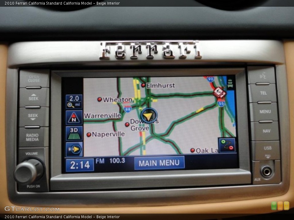Beige Interior Navigation for the 2010 Ferrari California  #41245261