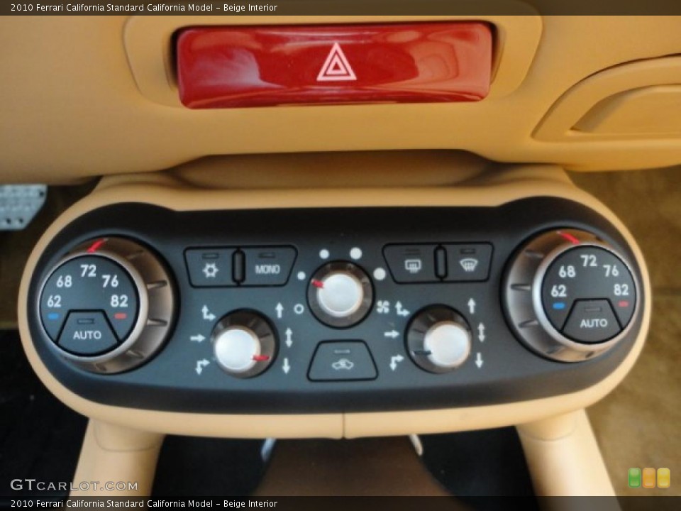 Beige Interior Controls for the 2010 Ferrari California  #41245285