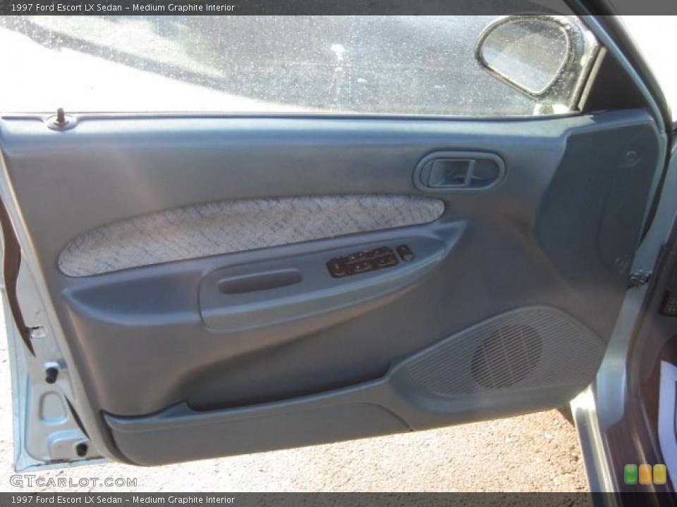 Medium Graphite Interior Door Panel for the 1997 Ford Escort LX Sedan #41245297