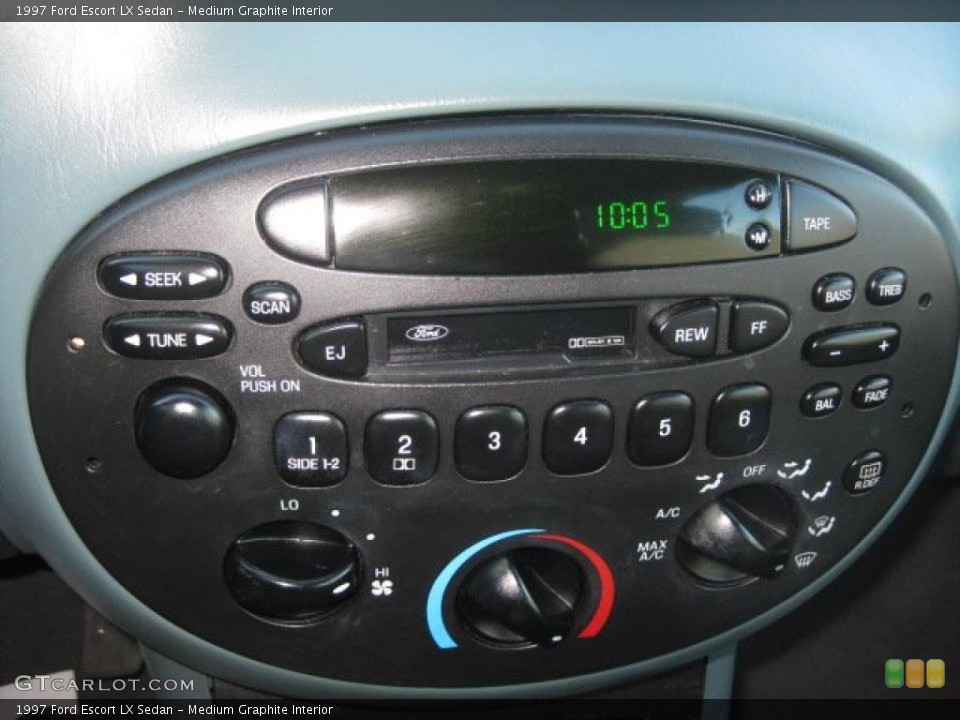 Medium Graphite Interior Controls for the 1997 Ford Escort LX Sedan #41245397