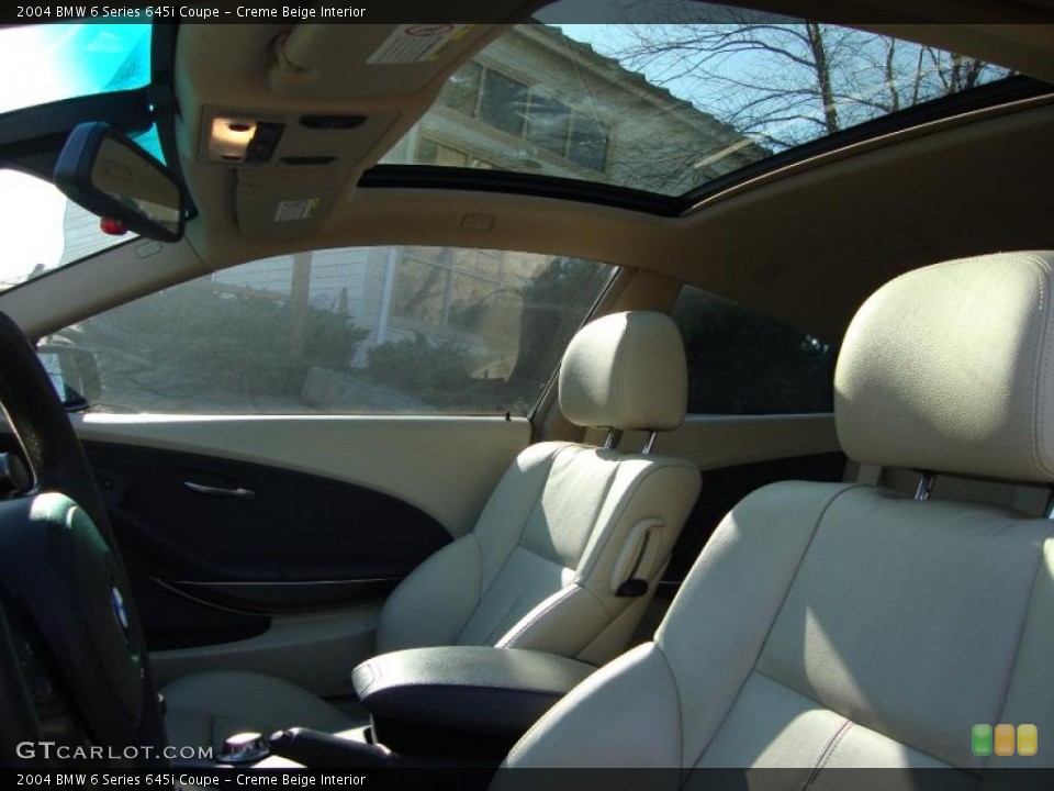 Creme Beige Interior Sunroof for the 2004 BMW 6 Series 645i Coupe #41246085
