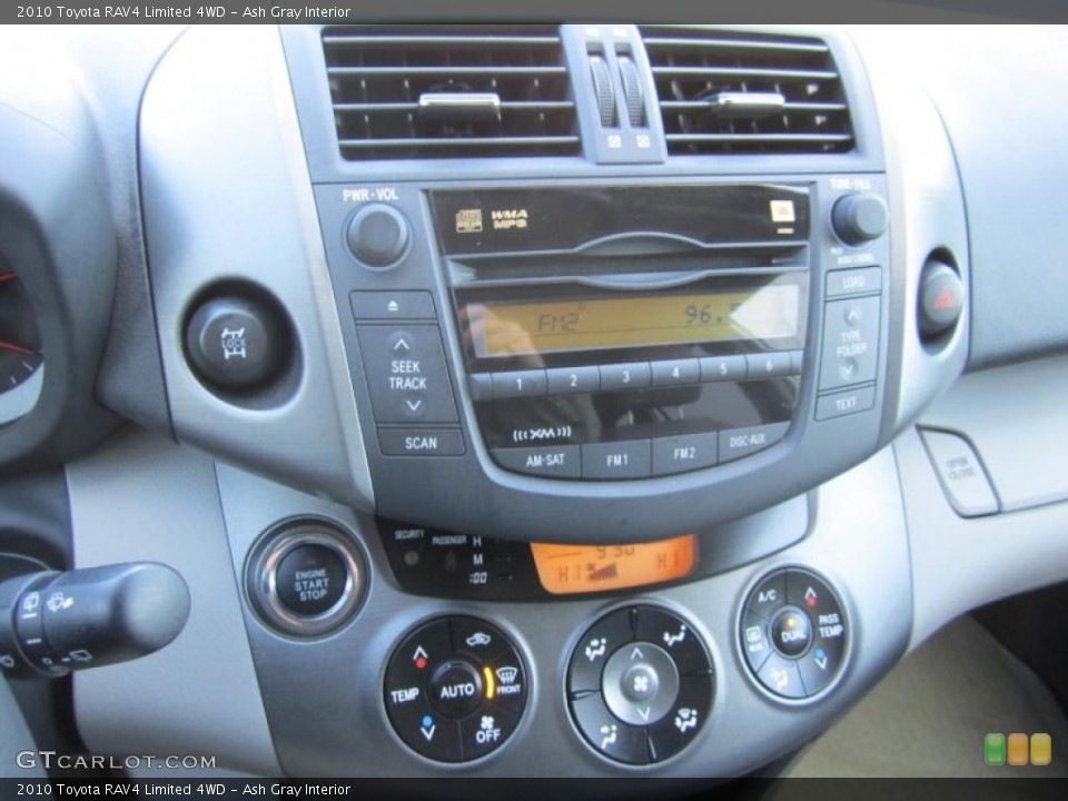 Ash Gray Interior Controls for the 2010 Toyota RAV4 Limited 4WD #41246285