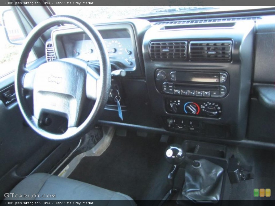 Dark Slate Gray Interior Dashboard for the 2006 Jeep Wrangler SE 4x4 #41246629