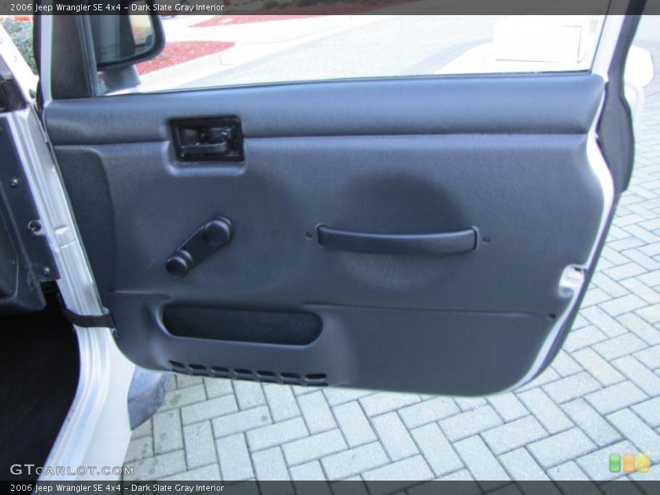 Dark Slate Gray Interior Door Panel for the 2006 Jeep Wrangler SE 4x4 #41246645