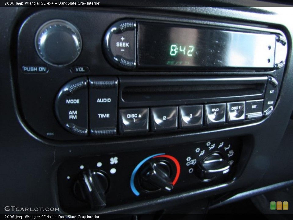 Dark Slate Gray Interior Controls for the 2006 Jeep Wrangler SE 4x4 #41246673