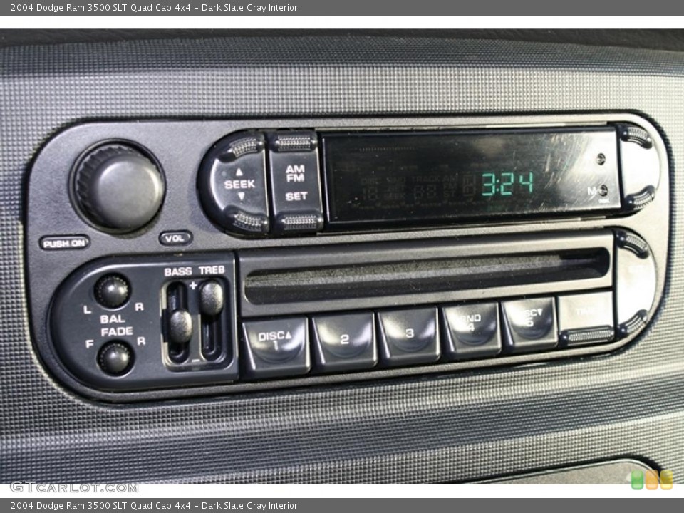 Dark Slate Gray Interior Controls for the 2004 Dodge Ram 3500 SLT Quad Cab 4x4 #41250705