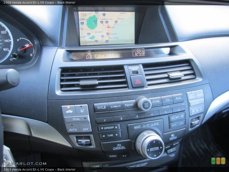 Black Interior Controls for the 2009 Honda Accord EX-L V6 Coupe #41251545