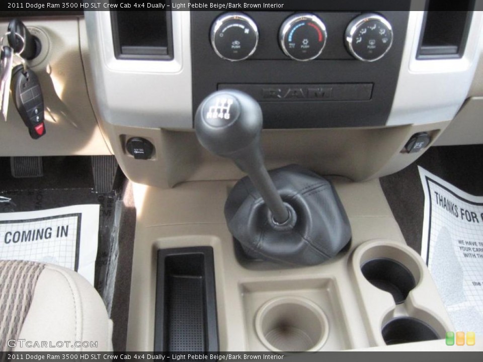 Light Pebble Beige/Bark Brown Interior Transmission for the 2011 Dodge Ram 3500 HD SLT Crew Cab 4x4 Dually #41252957