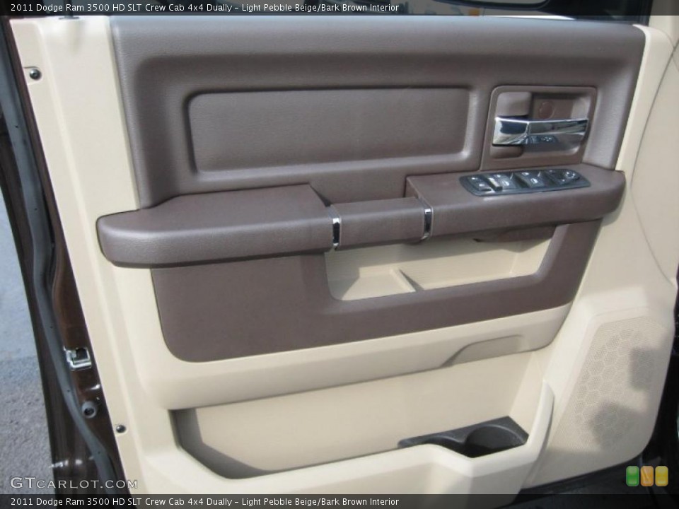 Light Pebble Beige/Bark Brown Interior Door Panel for the 2011 Dodge Ram 3500 HD SLT Crew Cab 4x4 Dually #41252997