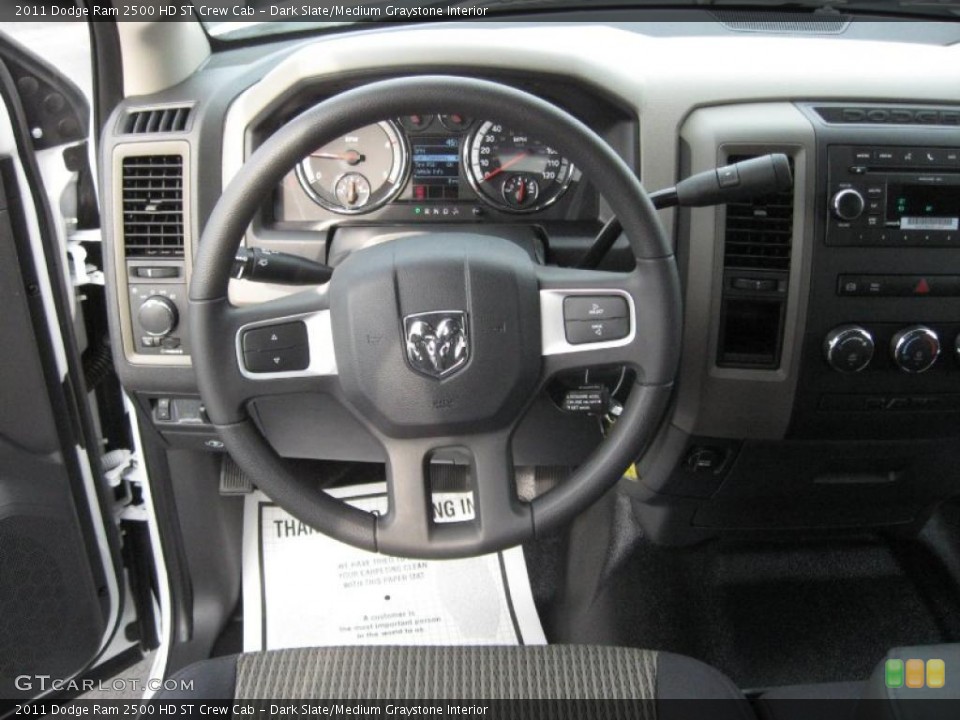 Dark Slate/Medium Graystone Interior Steering Wheel for the 2011 Dodge Ram 2500 HD ST Crew Cab #41253241