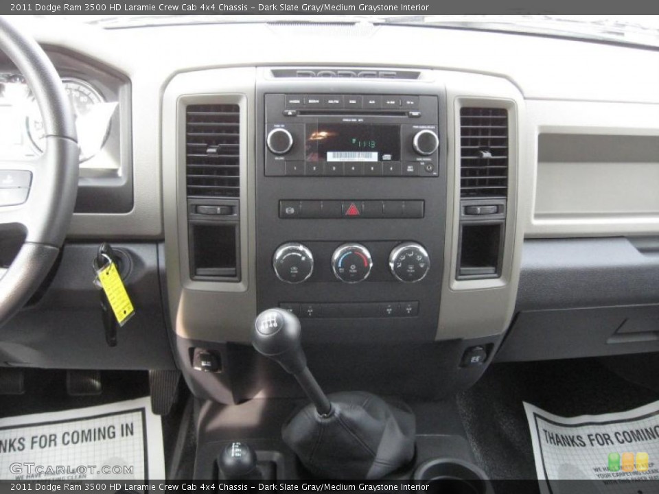 Dark Slate Gray/Medium Graystone Interior Controls for the 2011 Dodge Ram 3500 HD Laramie Crew Cab 4x4 Chassis #41253485