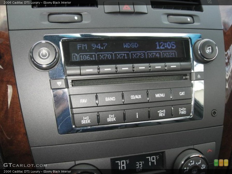 Ebony Black Interior Controls for the 2006 Cadillac DTS Luxury #41253709
