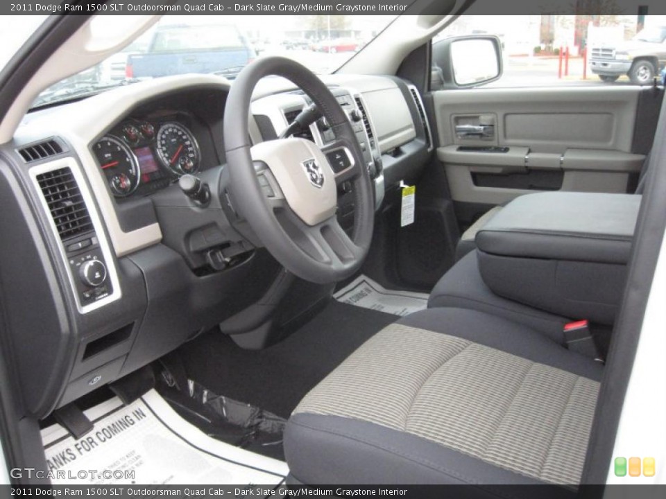 Dark Slate Gray/Medium Graystone Interior Prime Interior for the 2011 Dodge Ram 1500 SLT Outdoorsman Quad Cab #41254310