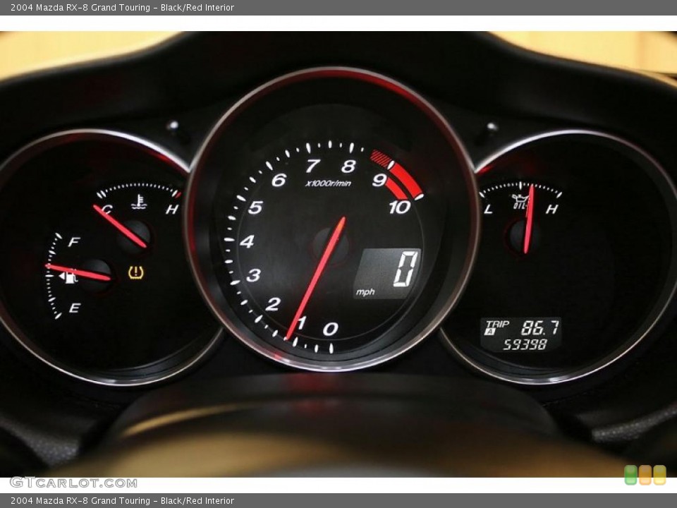 Black/Red Interior Gauges for the 2004 Mazda RX-8 Grand Touring #41254993