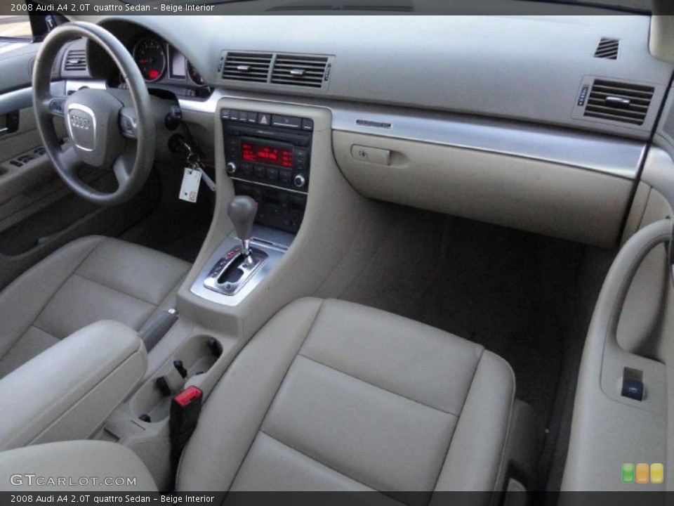 Beige Interior Dashboard for the 2008 Audi A4 2.0T quattro Sedan #41256925