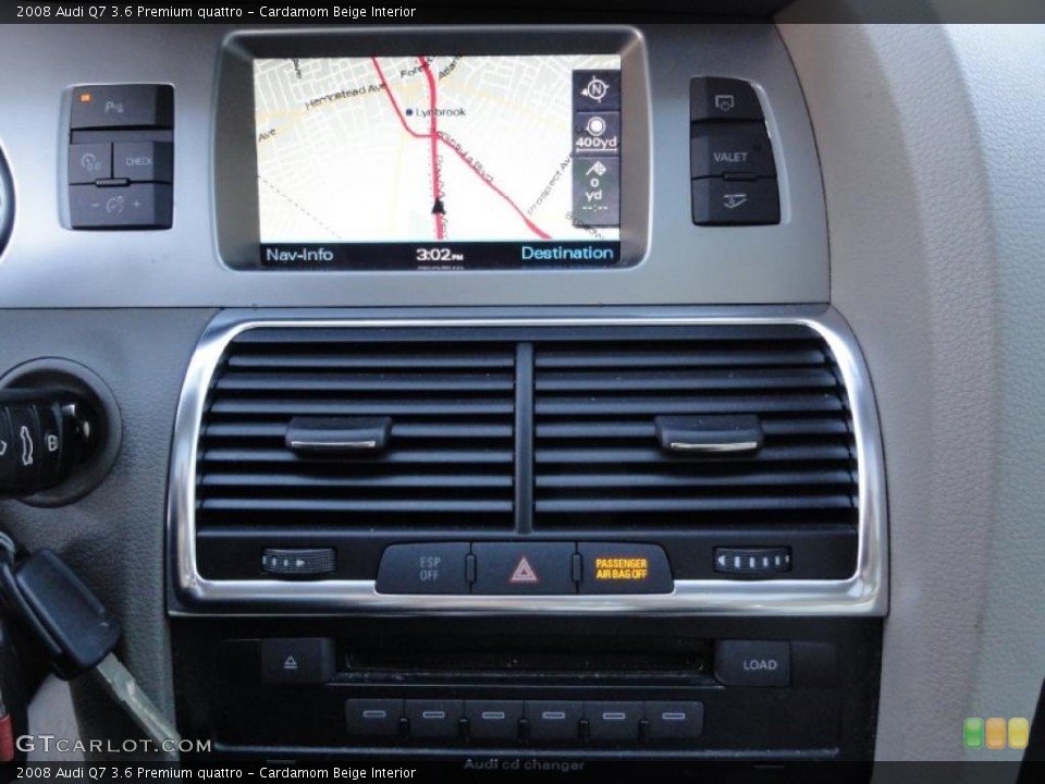 Cardamom Beige Interior Navigation for the 2008 Audi Q7 3.6 Premium quattro #41257201