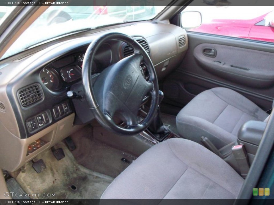 Brown Interior Prime Interior for the 2001 Kia Sportage EX #41257621