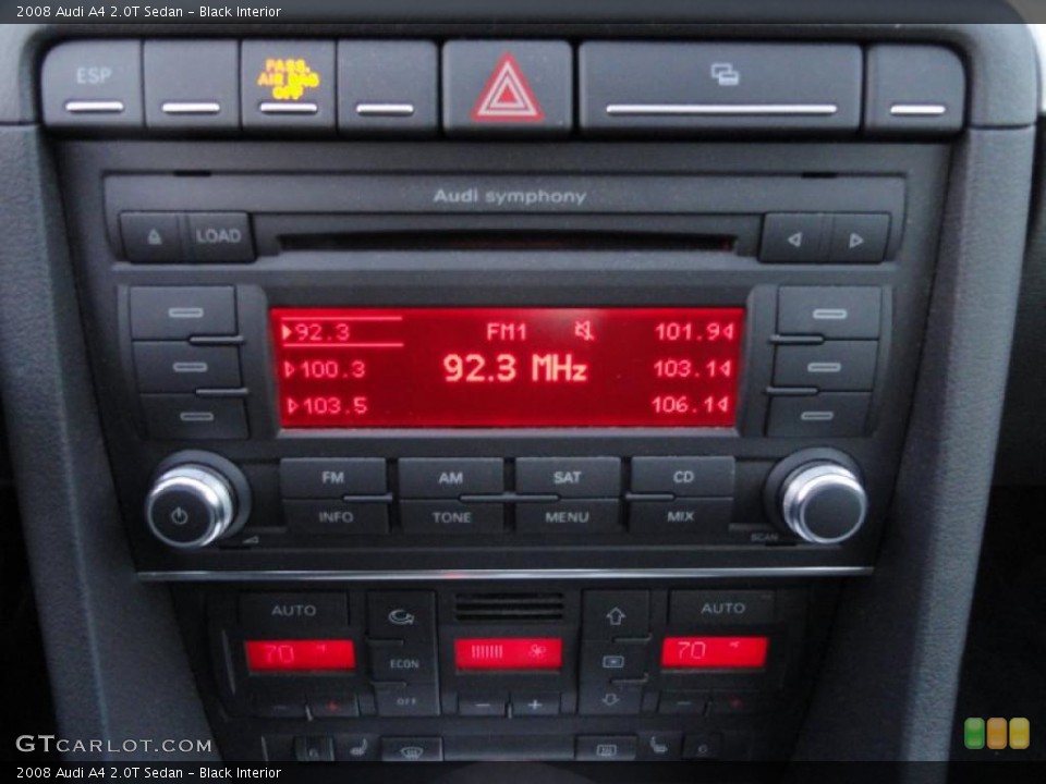 Black Interior Controls for the 2008 Audi A4 2.0T Sedan #41260009