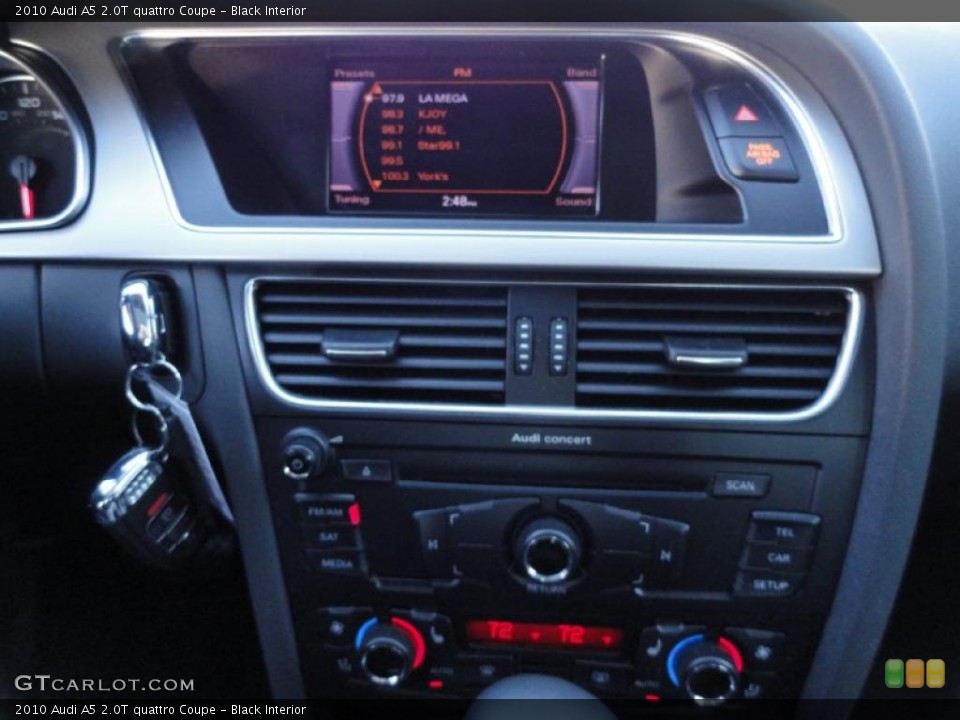 Black Interior Controls for the 2010 Audi A5 2.0T quattro Coupe #41260245