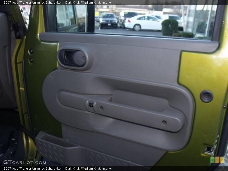 Dark Khaki/Medium Khaki Interior Door Panel for the 2007 Jeep Wrangler Unlimited Sahara 4x4 #41261205