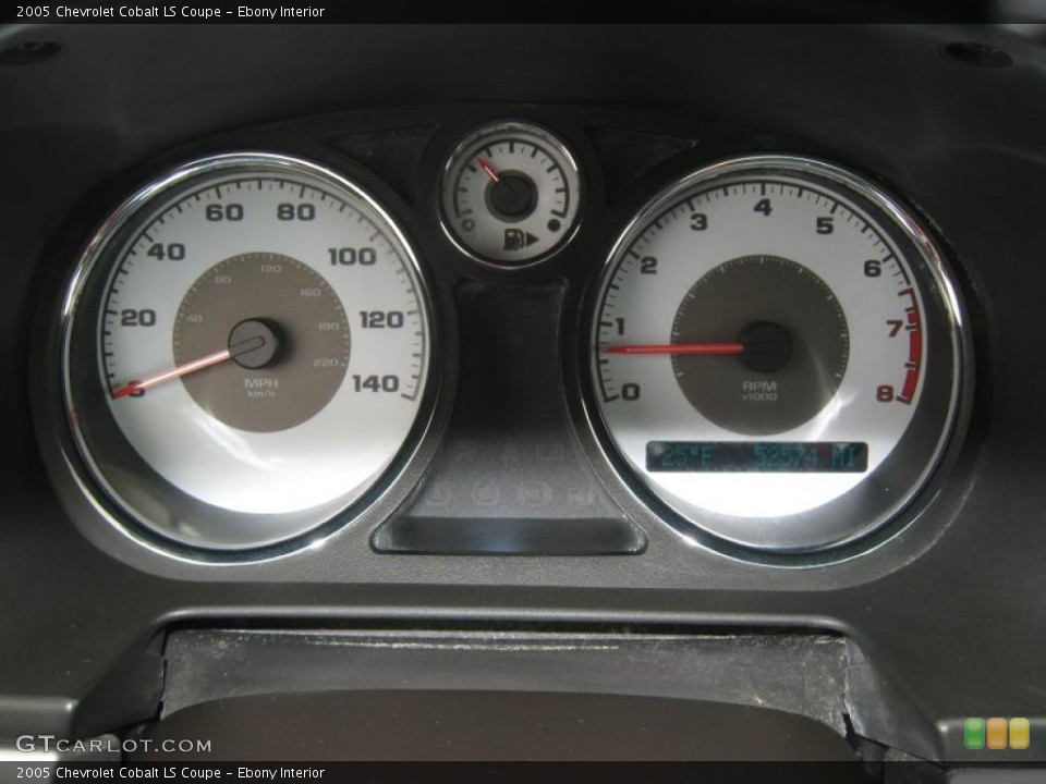 Ebony Interior Gauges for the 2005 Chevrolet Cobalt LS Coupe #41262501