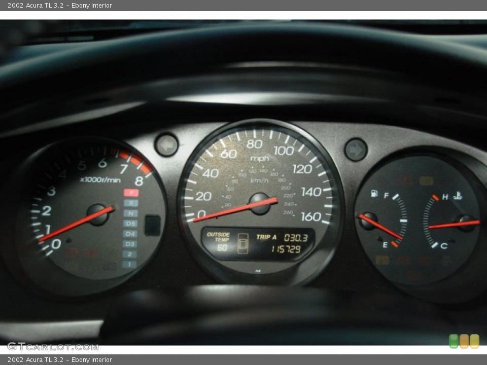 Ebony Interior Gauges for the 2002 Acura TL 3.2 #41263037
