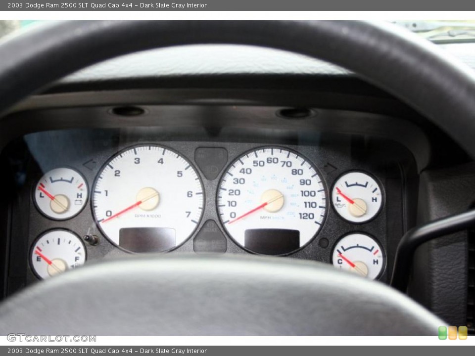 Dark Slate Gray Interior Gauges for the 2003 Dodge Ram 2500 SLT Quad Cab 4x4 #41263473