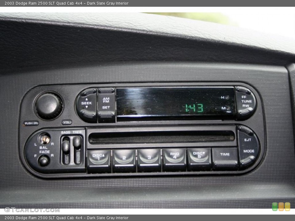 Dark Slate Gray Interior Controls for the 2003 Dodge Ram 2500 SLT Quad Cab 4x4 #41263705
