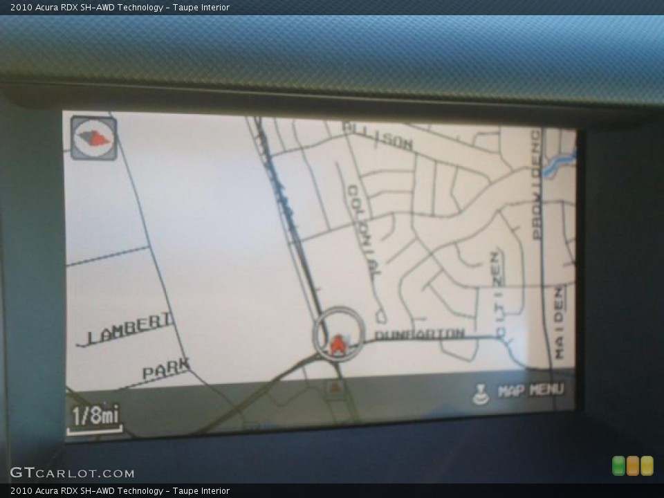 Taupe Interior Navigation for the 2010 Acura RDX SH-AWD Technology #41265369