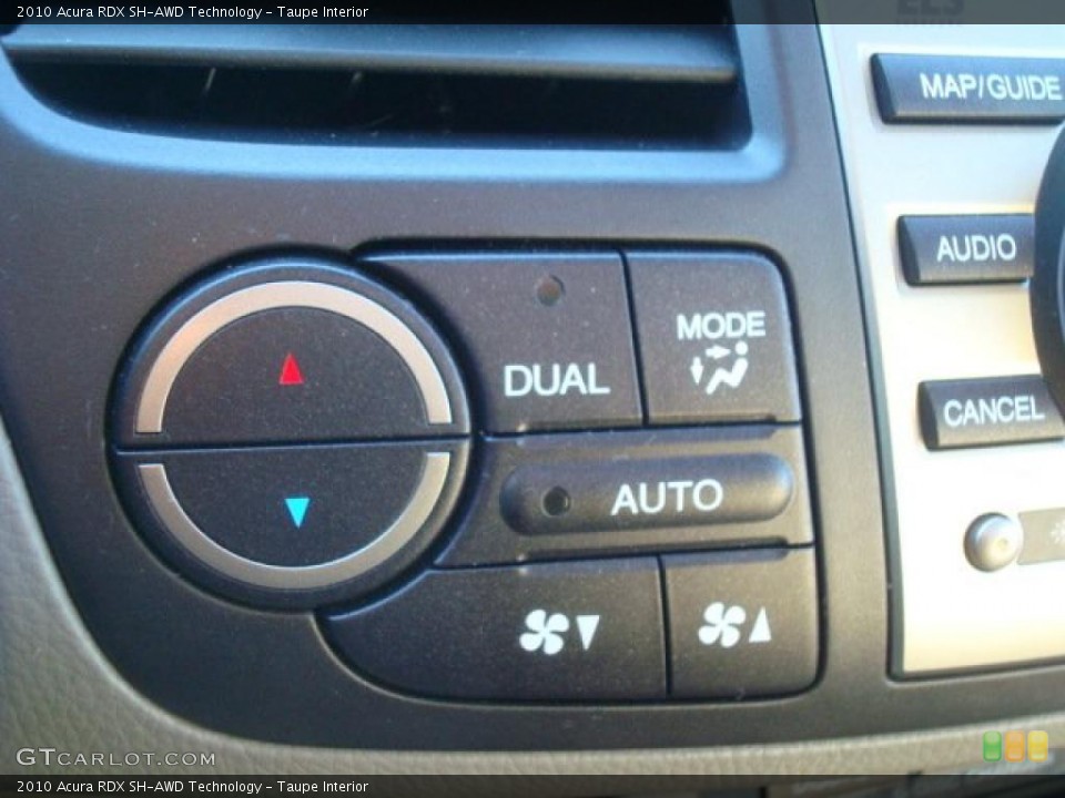 Taupe Interior Controls for the 2010 Acura RDX SH-AWD Technology #41265401