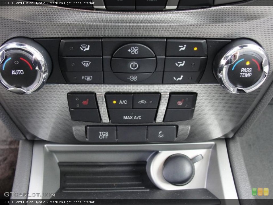 Medium Light Stone Interior Controls for the 2011 Ford Fusion Hybrid #41272565