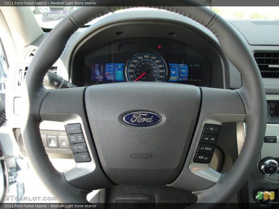 Medium Light Stone Interior Steering Wheel for the 2011 Ford Fusion Hybrid #41272581