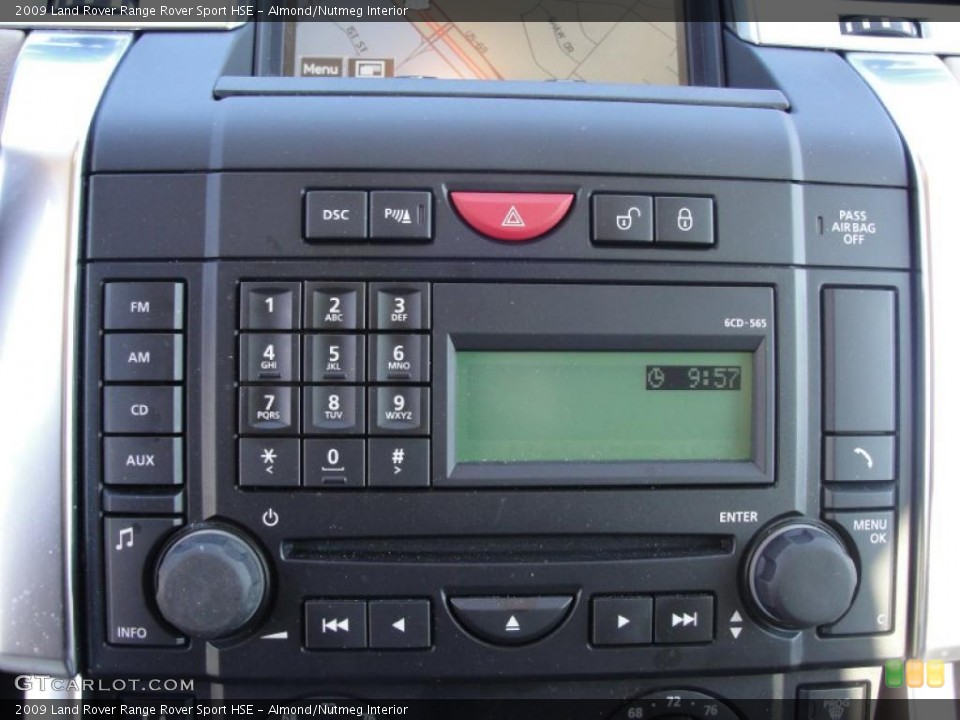 Almond/Nutmeg Interior Controls for the 2009 Land Rover Range Rover Sport HSE #41276789