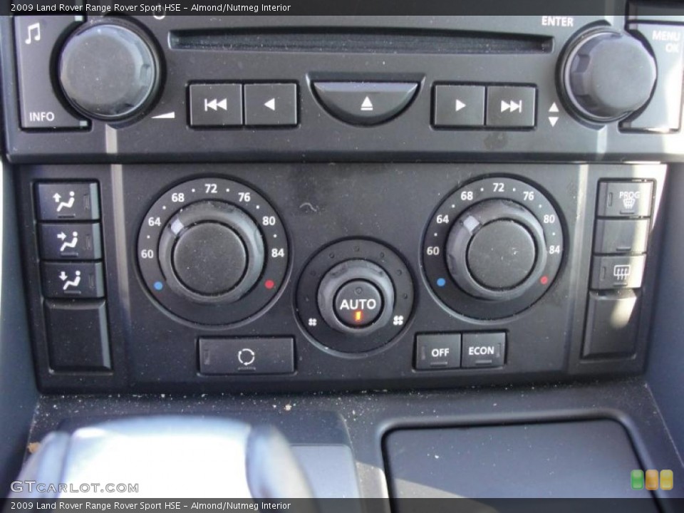 Almond/Nutmeg Interior Controls for the 2009 Land Rover Range Rover Sport HSE #41276801