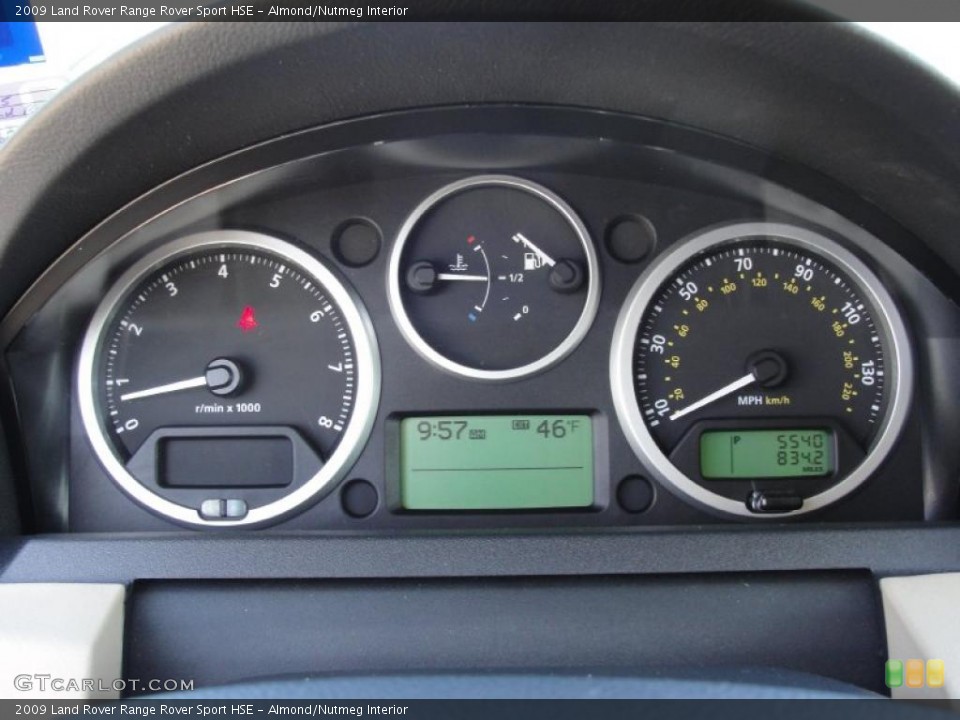 Almond/Nutmeg Interior Gauges for the 2009 Land Rover Range Rover Sport HSE #41276881