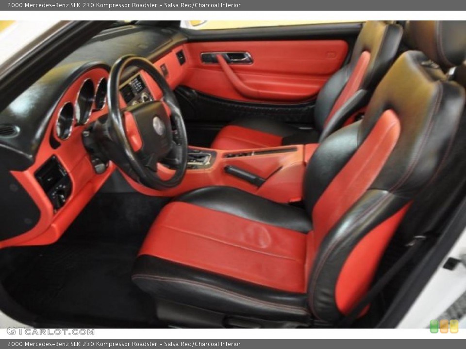 Salsa Red/Charcoal Interior Photo for the 2000 Mercedes-Benz SLK 230 Kompressor Roadster #41280965
