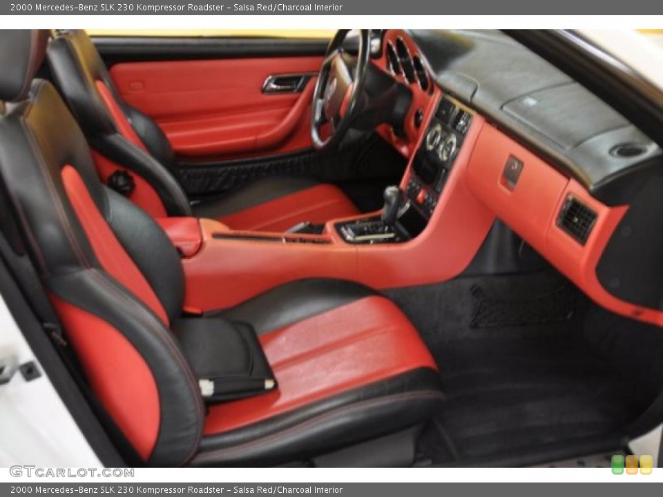 Salsa Red/Charcoal Interior Photo for the 2000 Mercedes-Benz SLK 230 Kompressor Roadster #41281009