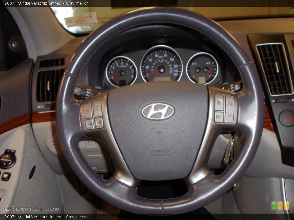 Gray Interior Steering Wheel for the 2007 Hyundai Veracruz Limited #41283221
