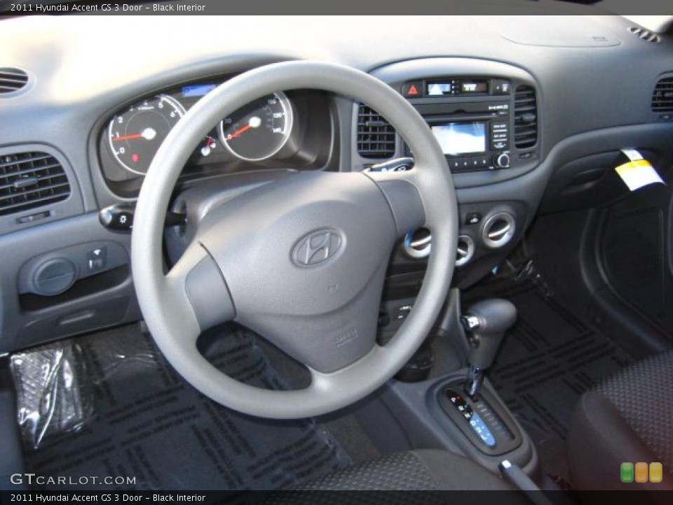 Black Interior Dashboard for the 2011 Hyundai Accent GS 3 Door #41283369