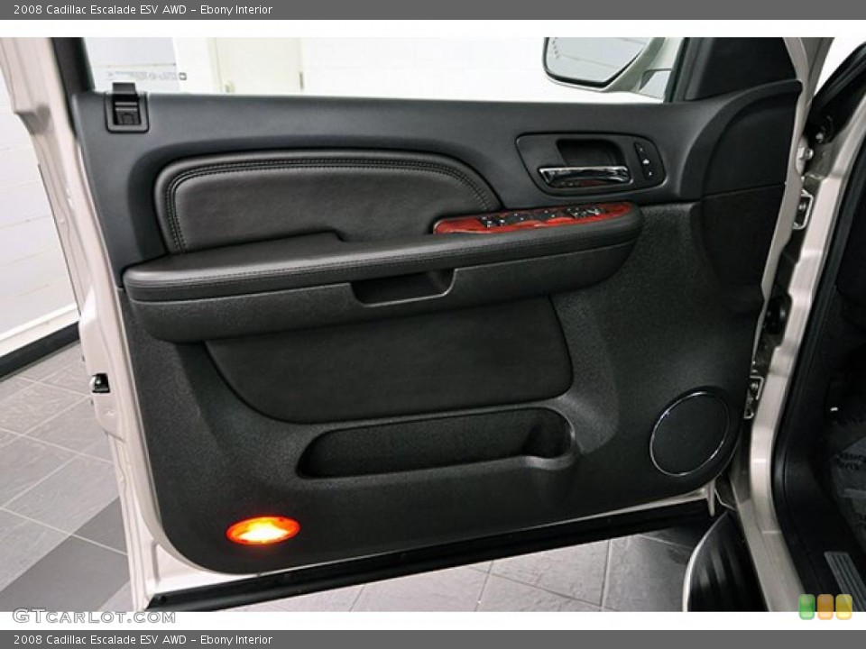 Ebony Interior Door Panel for the 2008 Cadillac Escalade ESV AWD #41285713