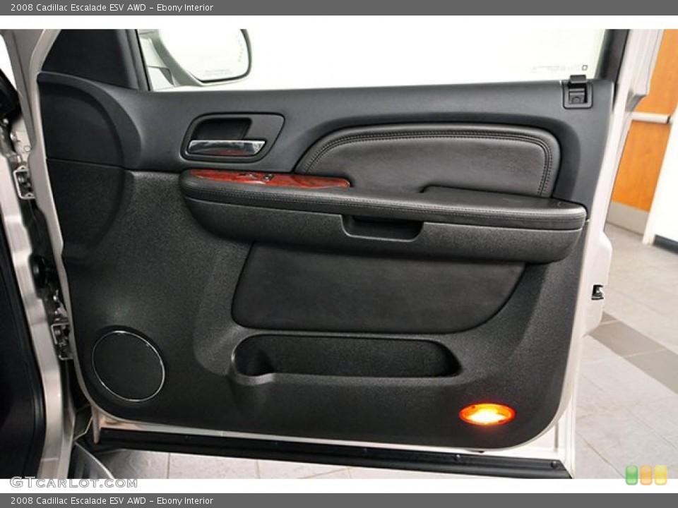 Ebony Interior Door Panel for the 2008 Cadillac Escalade ESV AWD #41285777
