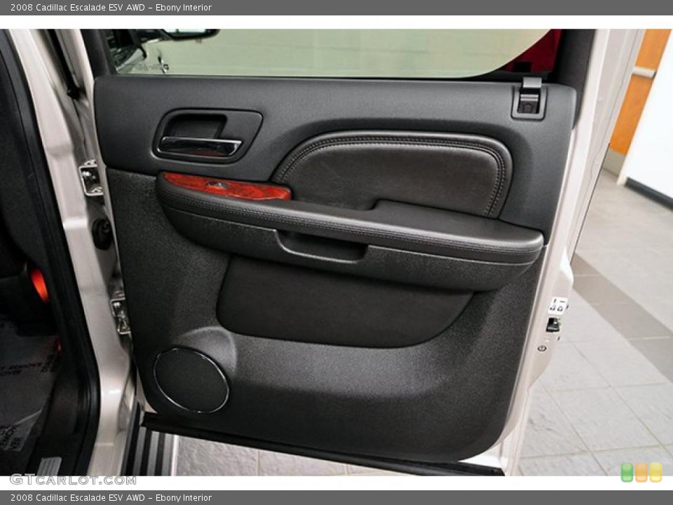 Ebony Interior Door Panel for the 2008 Cadillac Escalade ESV AWD #41285813