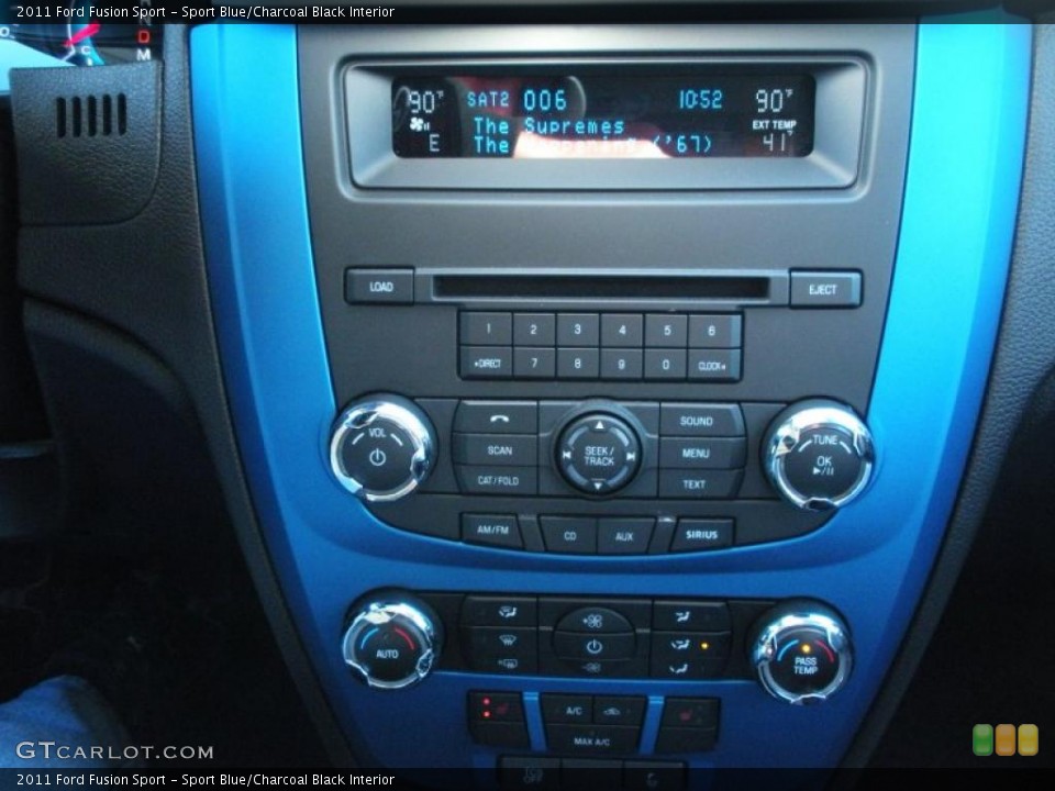 Sport Blue/Charcoal Black Interior Controls for the 2011 Ford Fusion Sport #41289389