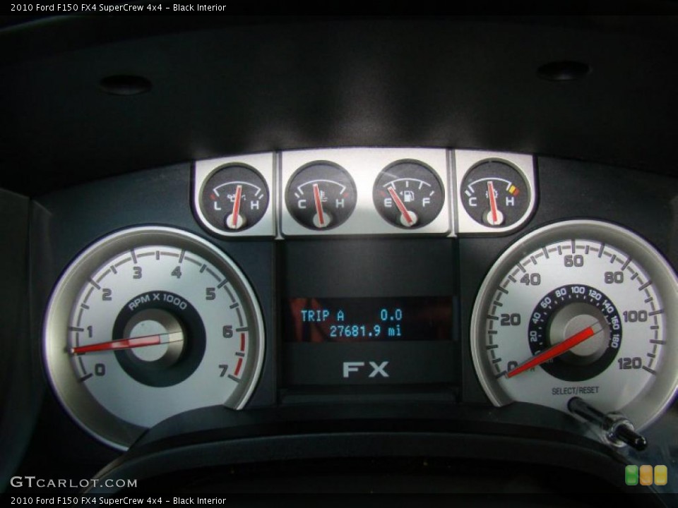 Black Interior Gauges for the 2010 Ford F150 FX4 SuperCrew 4x4 #41298355