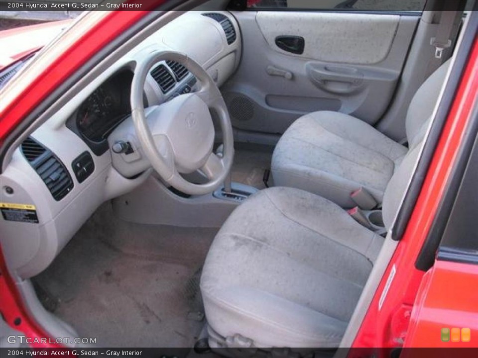 Gray Interior Prime Interior for the 2004 Hyundai Accent GL Sedan #41299235