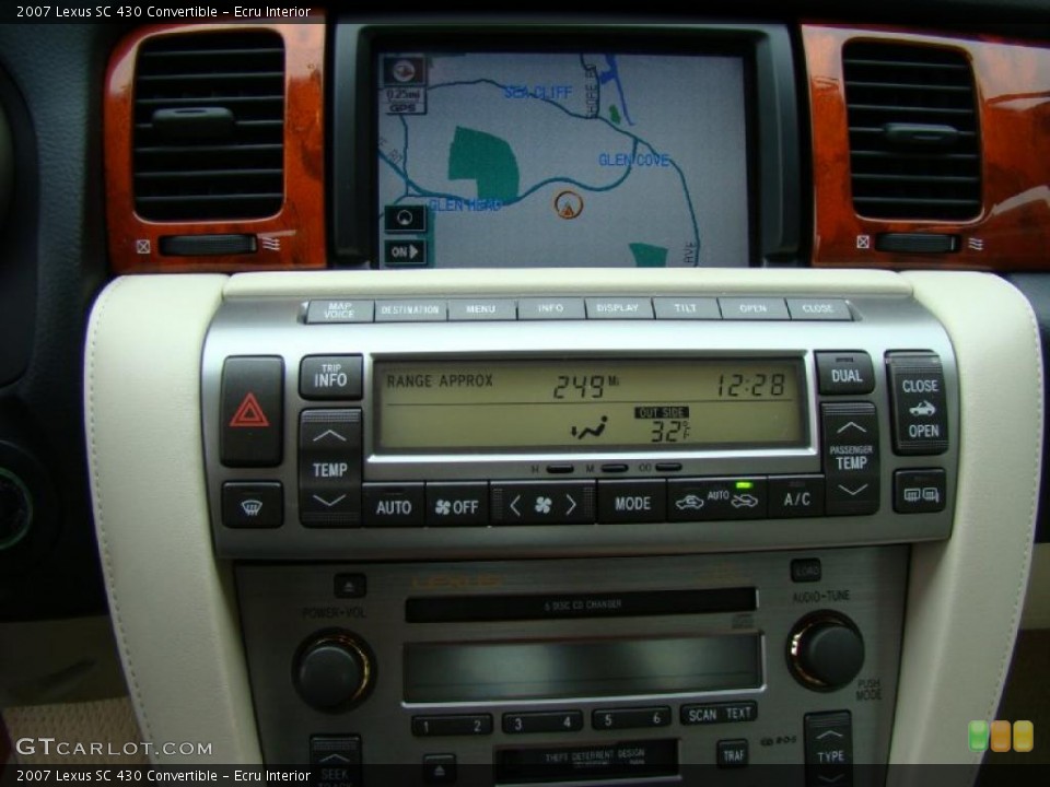 Ecru Interior Navigation for the 2007 Lexus SC 430 Convertible #41302768